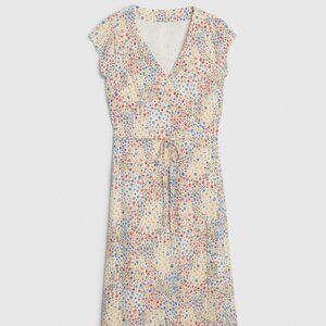 NWT Gap Wrap Front Midi Dress